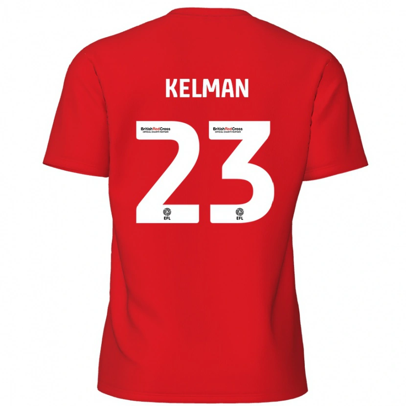 Danxen Kvinnor Charlie Kelman #23 Röd Hemmatröja Matchtröjor 2024/25 Tröjor T-Tröja