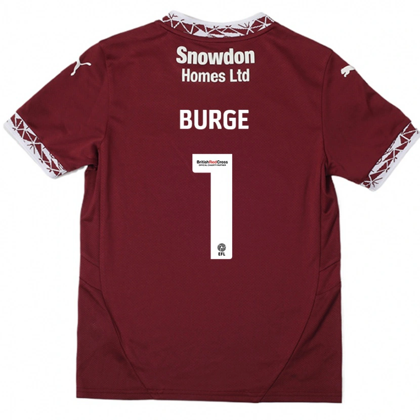 Danxen Kvinnor Lee Burge #1 Bourgogne Hemmatröja Matchtröjor 2024/25 Tröjor T-Tröja