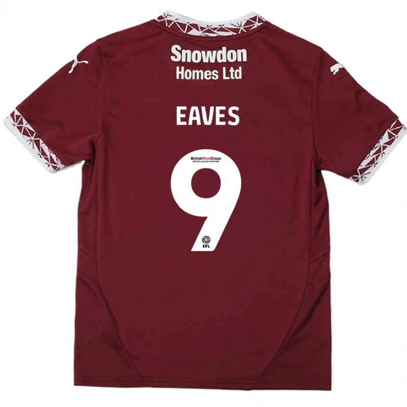 Danxen Kvinnor Tom Eaves #9 Bourgogne Hemmatröja Matchtröjor 2024/25 Tröjor T-Tröja