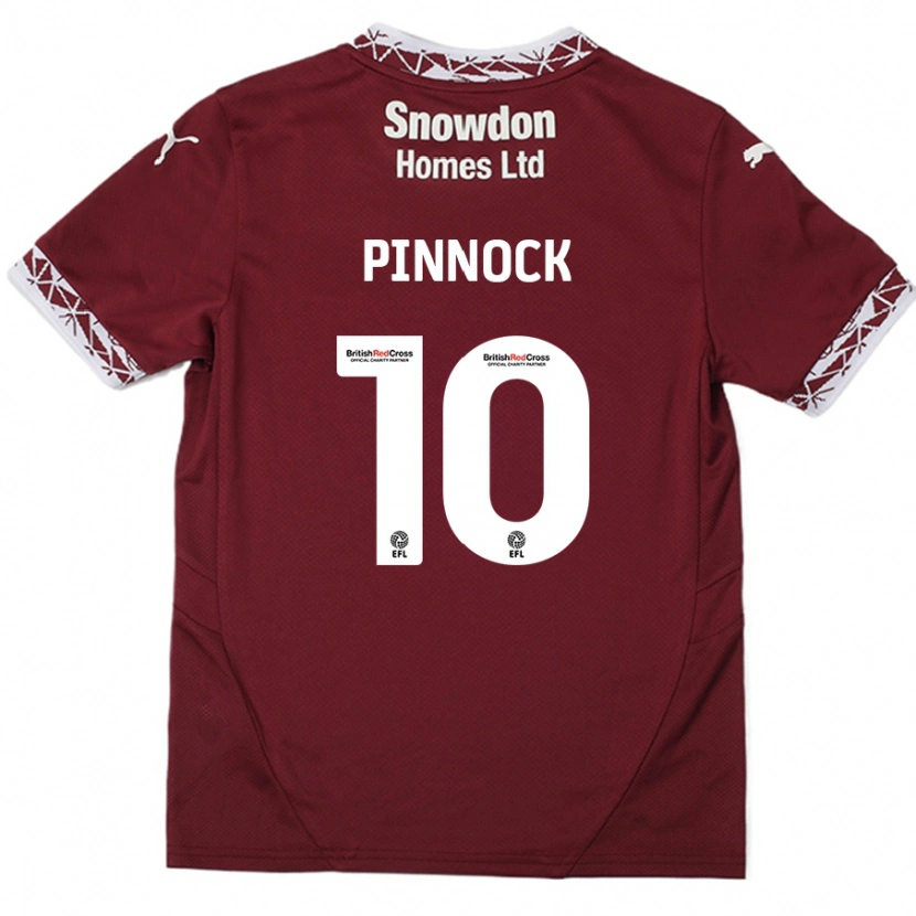Danxen Kvinnor Mitch Pinnock #10 Bourgogne Hemmatröja Matchtröjor 2024/25 Tröjor T-Tröja
