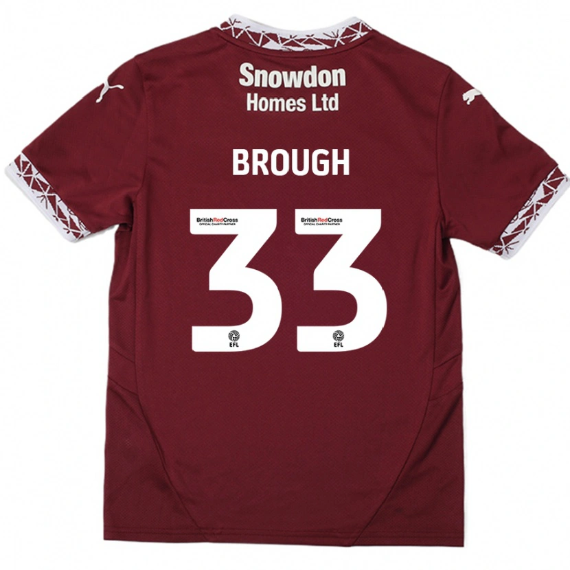 Danxen Kvinnor Patrick Brough #33 Bourgogne Hemmatröja Matchtröjor 2024/25 Tröjor T-Tröja