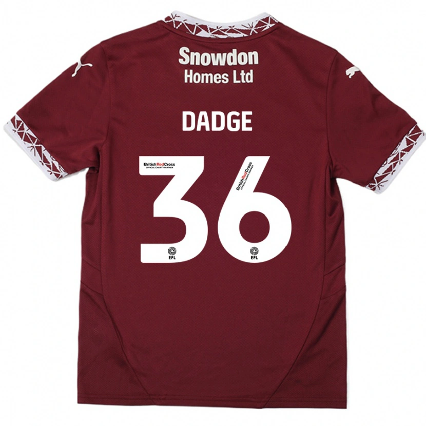 Danxen Kvinnor James Dadge #36 Bourgogne Hemmatröja Matchtröjor 2024/25 Tröjor T-Tröja