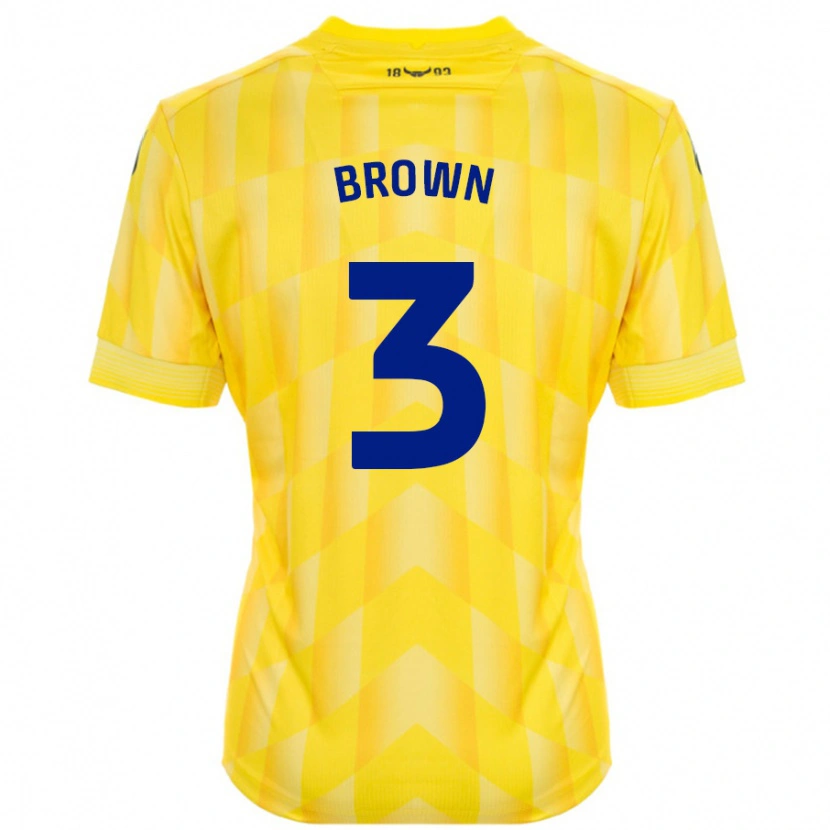 Danxen Kvinnor Ciaron Brown #3 Gul Hemmatröja Matchtröjor 2024/25 Tröjor T-Tröja