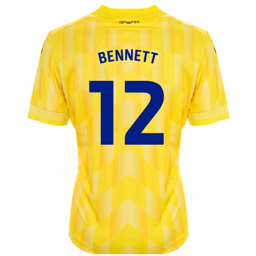 Danxen Kvinnor Joe Bennett #12 Gul Hemmatröja Matchtröjor 2024/25 Tröjor T-Tröja