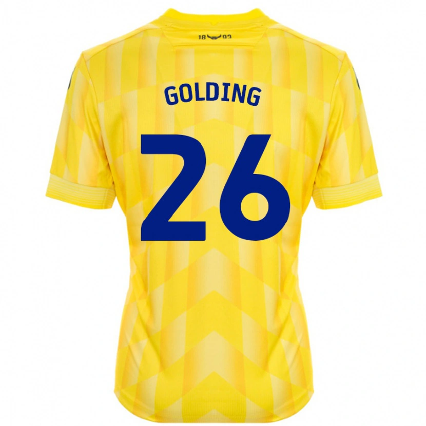 Danxen Kvinnor James Golding #26 Gul Hemmatröja Matchtröjor 2024/25 Tröjor T-Tröja