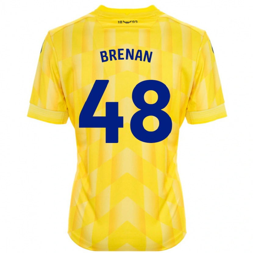 Danxen Kvinnor Tobias Brenan #48 Gul Hemmatröja Matchtröjor 2024/25 Tröjor T-Tröja