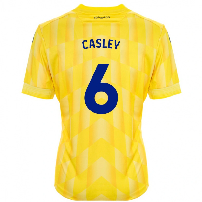 Danxen Kvinnor Riva Casley #6 Gul Hemmatröja Matchtröjor 2024/25 Tröjor T-Tröja