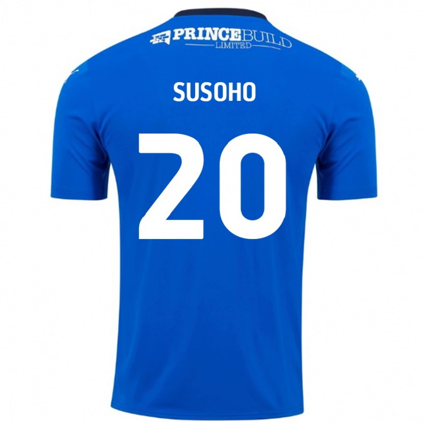 Danxen Kvinnor Mahamadou Susoho #20 Blå Vit Hemmatröja Matchtröjor 2024/25 Tröjor T-Tröja