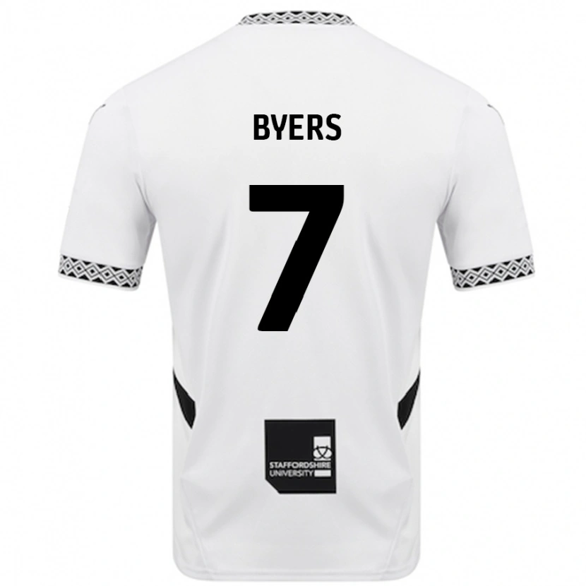 Danxen Kvinnor George Byers #7 Vit Hemmatröja Matchtröjor 2024/25 Tröjor T-Tröja