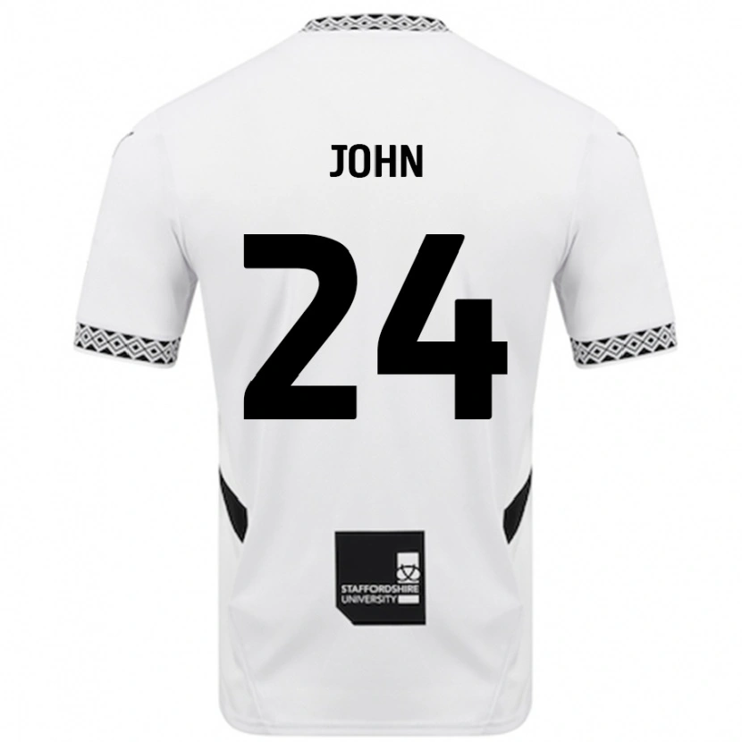 Danxen Kvinnor Kyle John #24 Vit Hemmatröja Matchtröjor 2024/25 Tröjor T-Tröja
