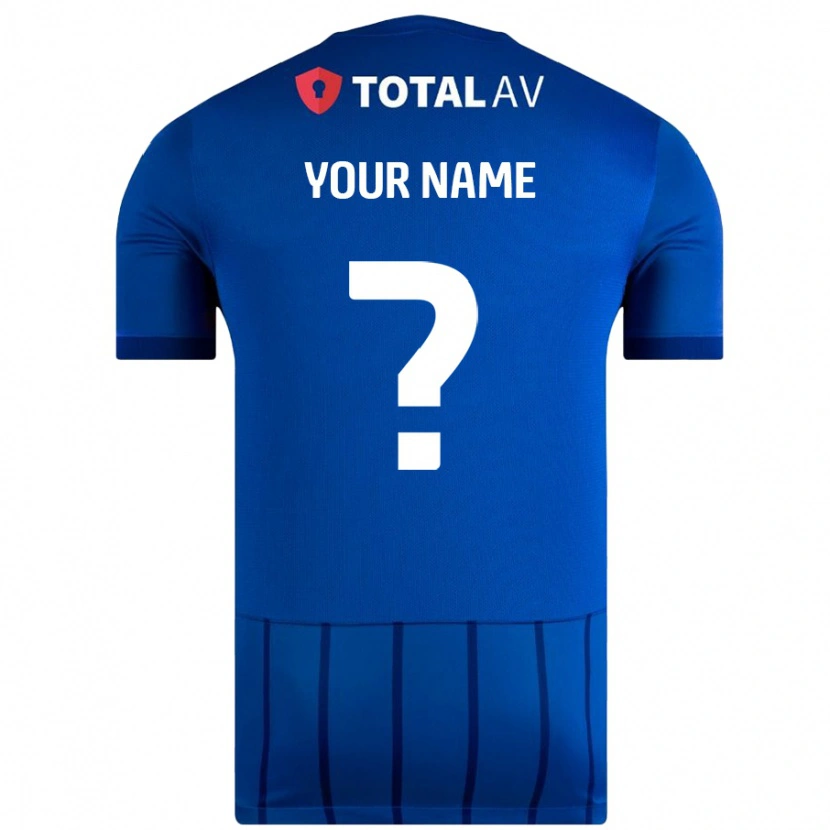 Danxen Kvinnor Ditt Namn #0 Blå Hemmatröja Matchtröjor 2024/25 Tröjor T-Tröja