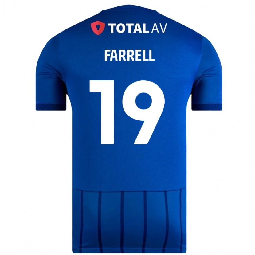 Danxen Kvinnor Jacob Farrell #19 Blå Hemmatröja Matchtröjor 2024/25 Tröjor T-Tröja
