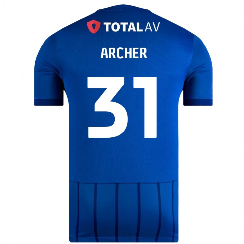 Danxen Kvinnor Jordan Archer #31 Blå Hemmatröja Matchtröjor 2024/25 Tröjor T-Tröja