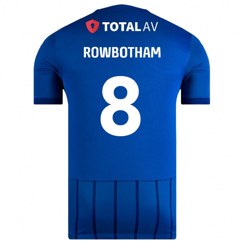 Danxen Kvinnor Ava Rowbotham #8 Blå Hemmatröja Matchtröjor 2024/25 Tröjor T-Tröja