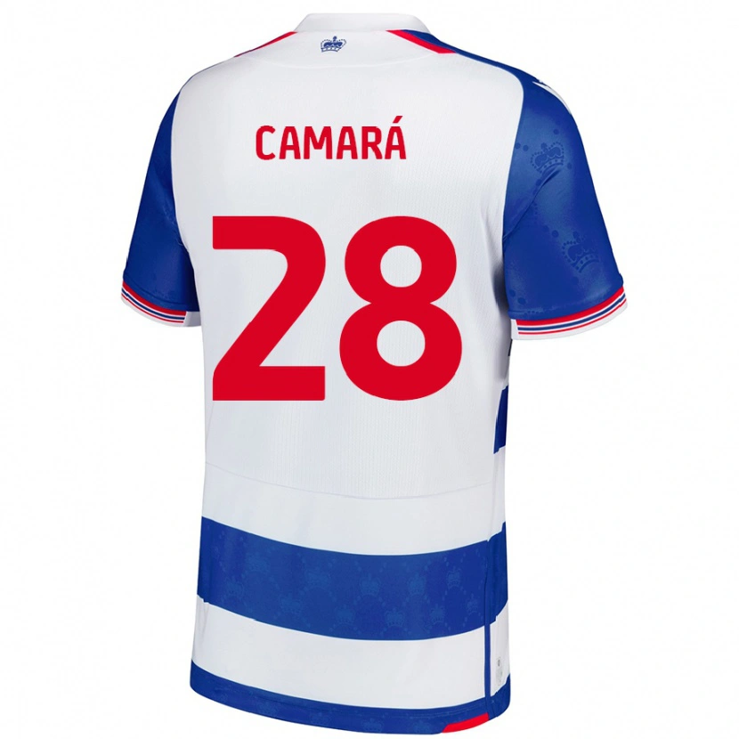 Danxen Kvinnor Mamadi Camará #28 Blå Vit Hemmatröja Matchtröjor 2024/25 Tröjor T-Tröja