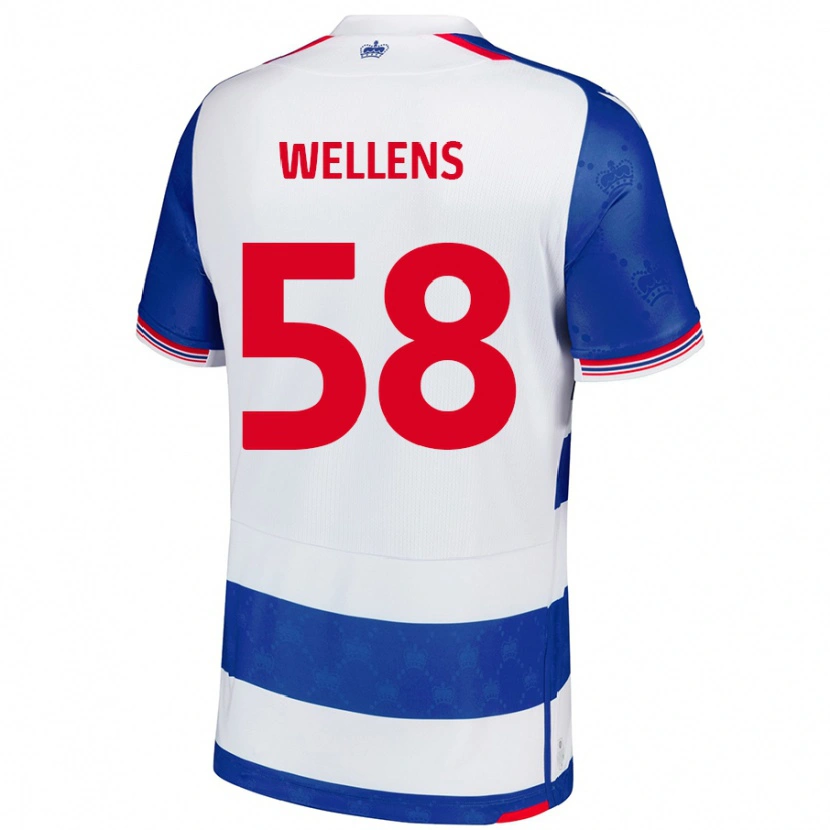 Danxen Kvinnor Charlie Wellens #58 Blå Vit Hemmatröja Matchtröjor 2024/25 Tröjor T-Tröja