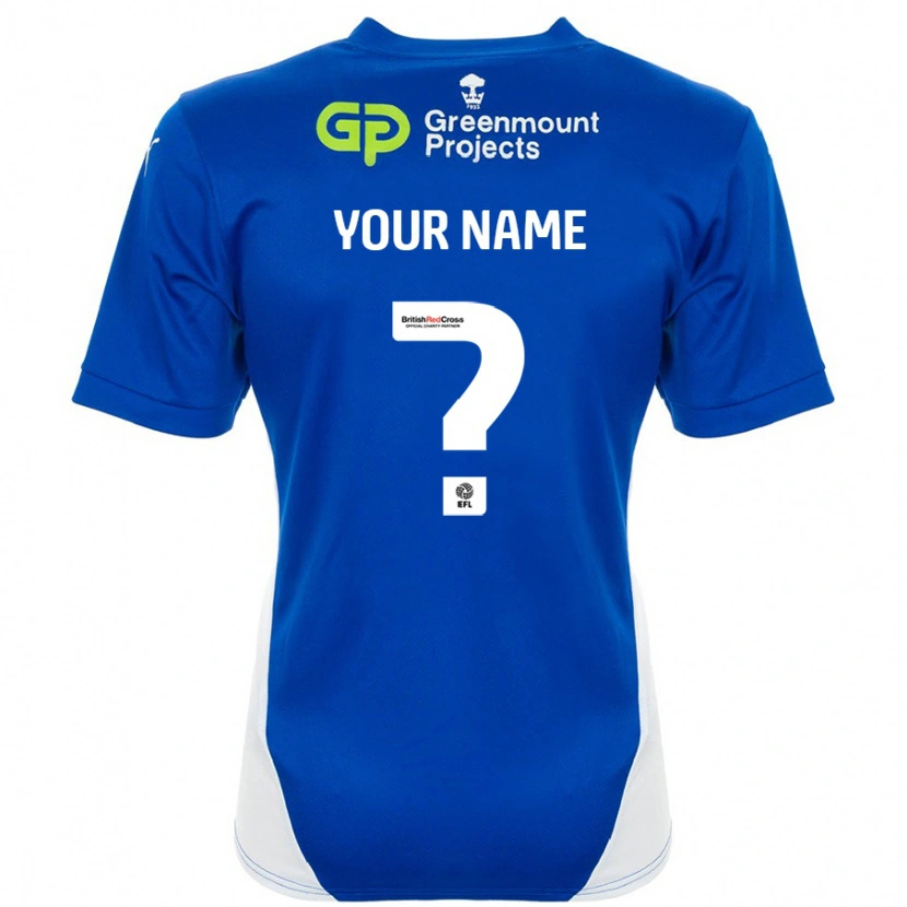 Danxen Kvinnor Ditt Namn #0 Blå Vit Hemmatröja Matchtröjor 2024/25 Tröjor T-Tröja