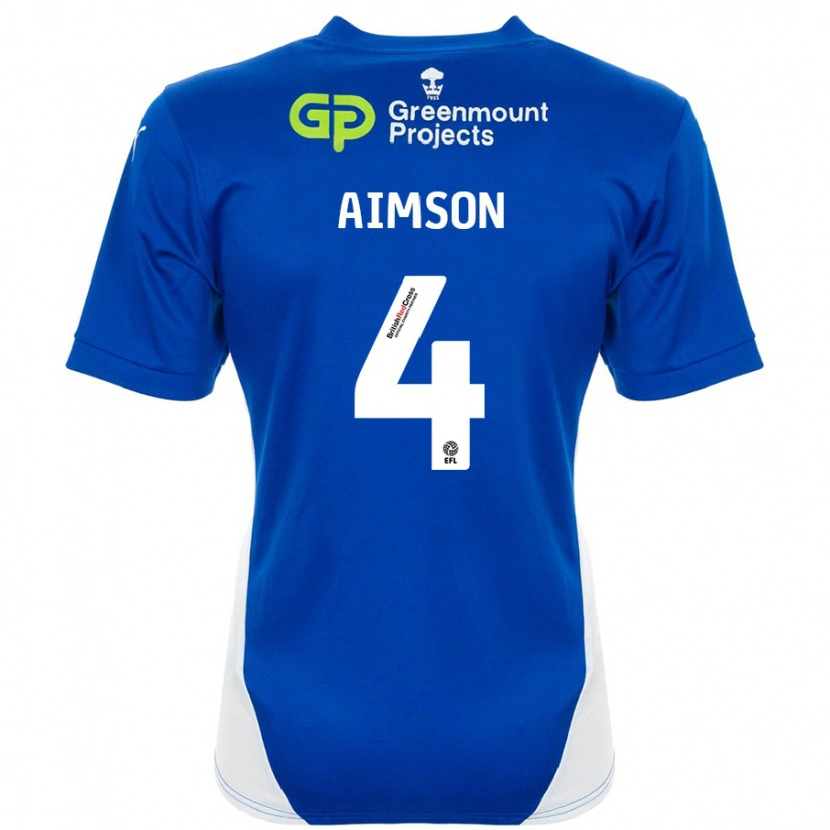 Danxen Kvinnor Will Aimson #4 Blå Vit Hemmatröja Matchtröjor 2024/25 Tröjor T-Tröja