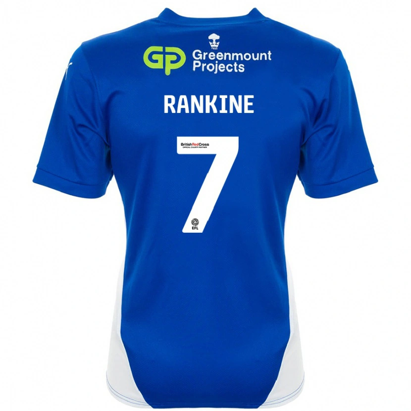 Danxen Kvinnor Dion Rankine #7 Blå Vit Hemmatröja Matchtröjor 2024/25 Tröjor T-Tröja