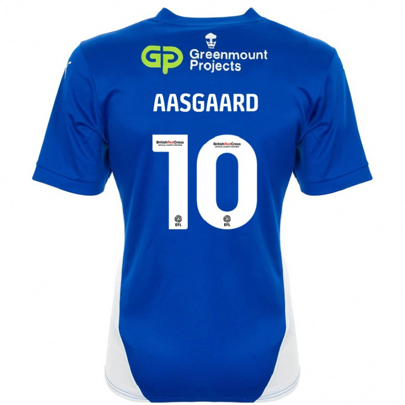 Danxen Kvinnor Thelo Aasgaard #10 Blå Vit Hemmatröja Matchtröjor 2024/25 Tröjor T-Tröja