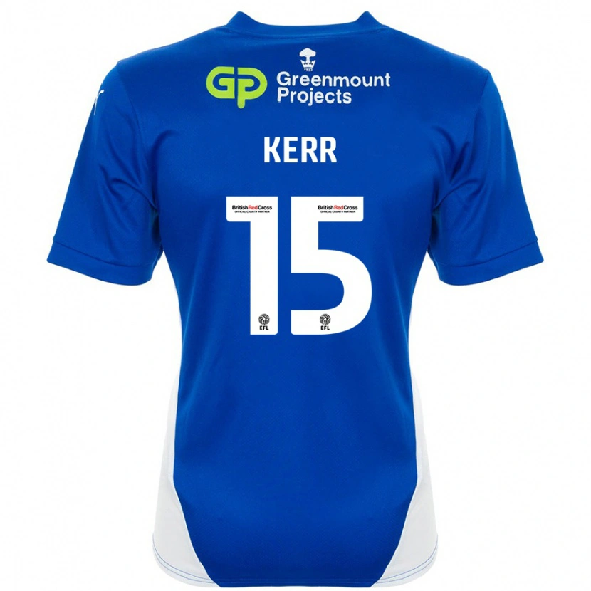 Danxen Kvinnor Jason Kerr #15 Blå Vit Hemmatröja Matchtröjor 2024/25 Tröjor T-Tröja