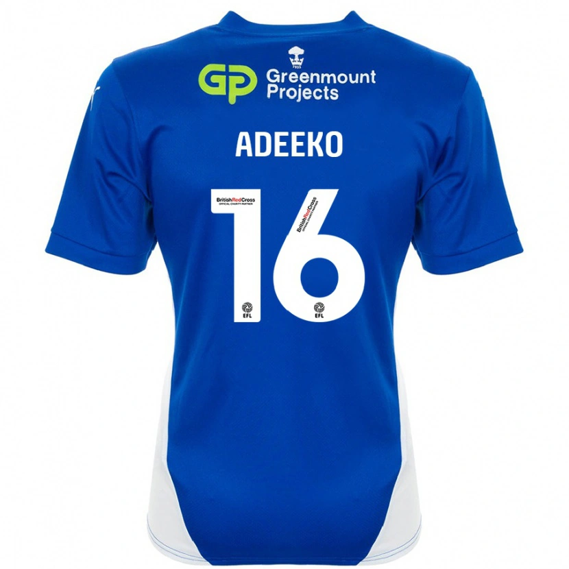 Danxen Kvinnor Baba Adeeko #16 Blå Vit Hemmatröja Matchtröjor 2024/25 Tröjor T-Tröja