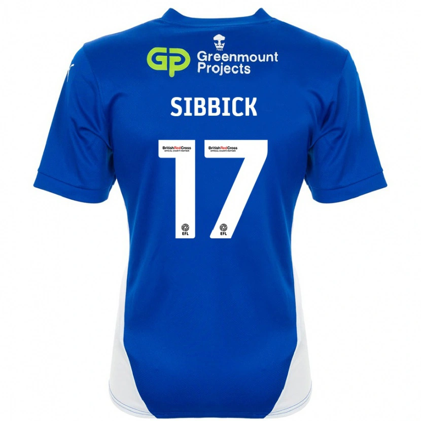 Danxen Kvinnor Toby Sibbick #17 Blå Vit Hemmatröja Matchtröjor 2024/25 Tröjor T-Tröja