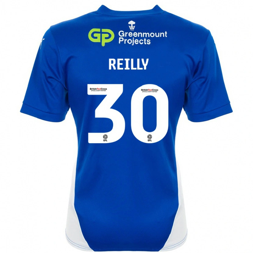 Danxen Kvinnor Jack Reilly #30 Blå Vit Hemmatröja Matchtröjor 2024/25 Tröjor T-Tröja