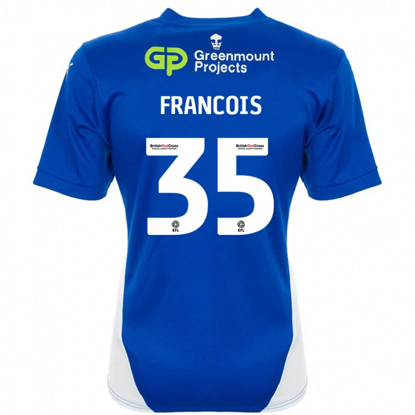 Danxen Kvinnor Tyrese Francois #35 Blå Vit Hemmatröja Matchtröjor 2024/25 Tröjor T-Tröja