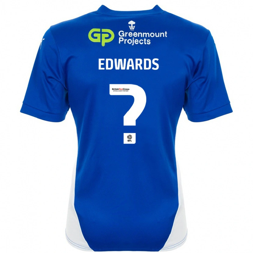 Danxen Kvinnor Christy Edwards #0 Blå Vit Hemmatröja Matchtröjor 2024/25 Tröjor T-Tröja