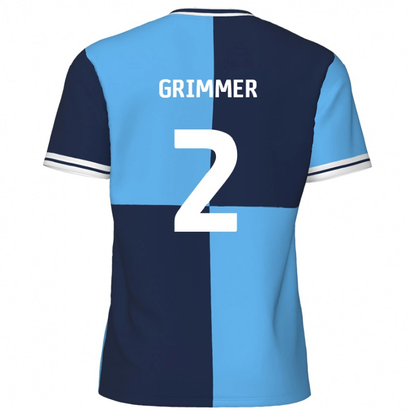 Danxen Kvinnor Jack Grimmer #2 Himmelsblå Mörkblå Hemmatröja Matchtröjor 2024/25 Tröjor T-Tröja