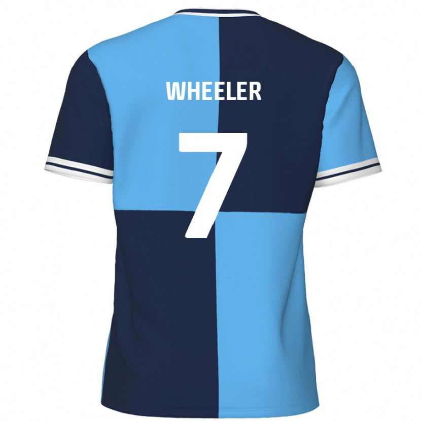 Danxen Kvinnor David Wheeler #7 Himmelsblå Mörkblå Hemmatröja Matchtröjor 2024/25 Tröjor T-Tröja