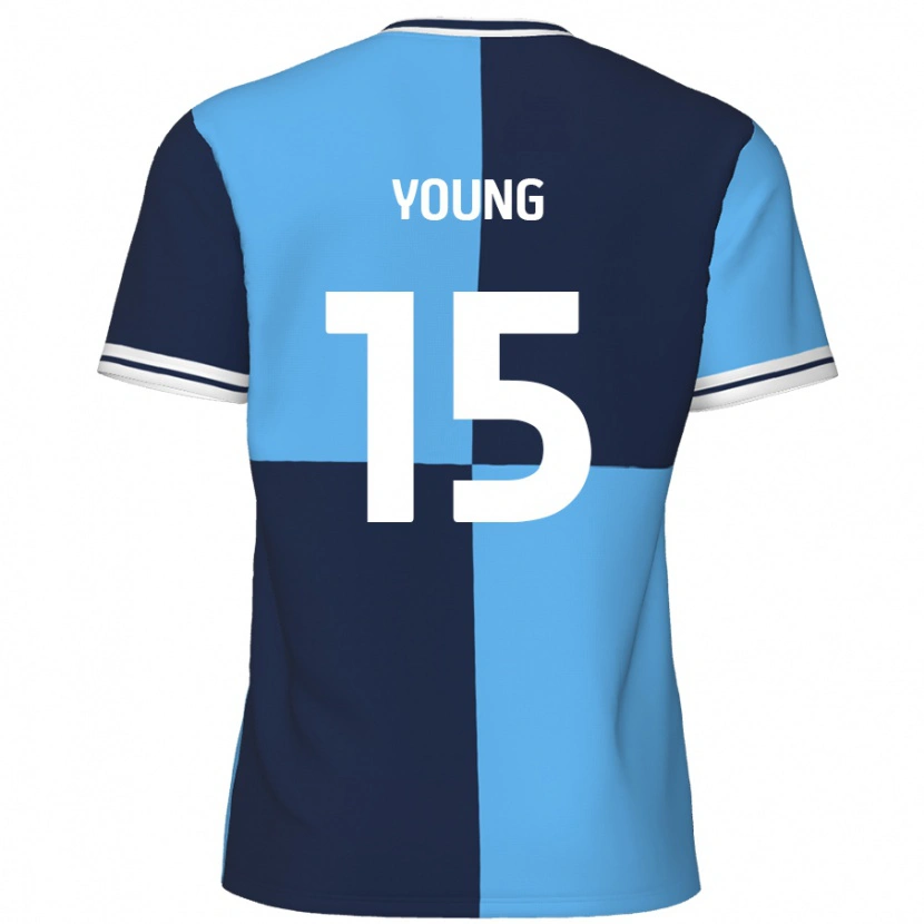 Danxen Kvinnor Jack Young #15 Himmelsblå Mörkblå Hemmatröja Matchtröjor 2024/25 Tröjor T-Tröja