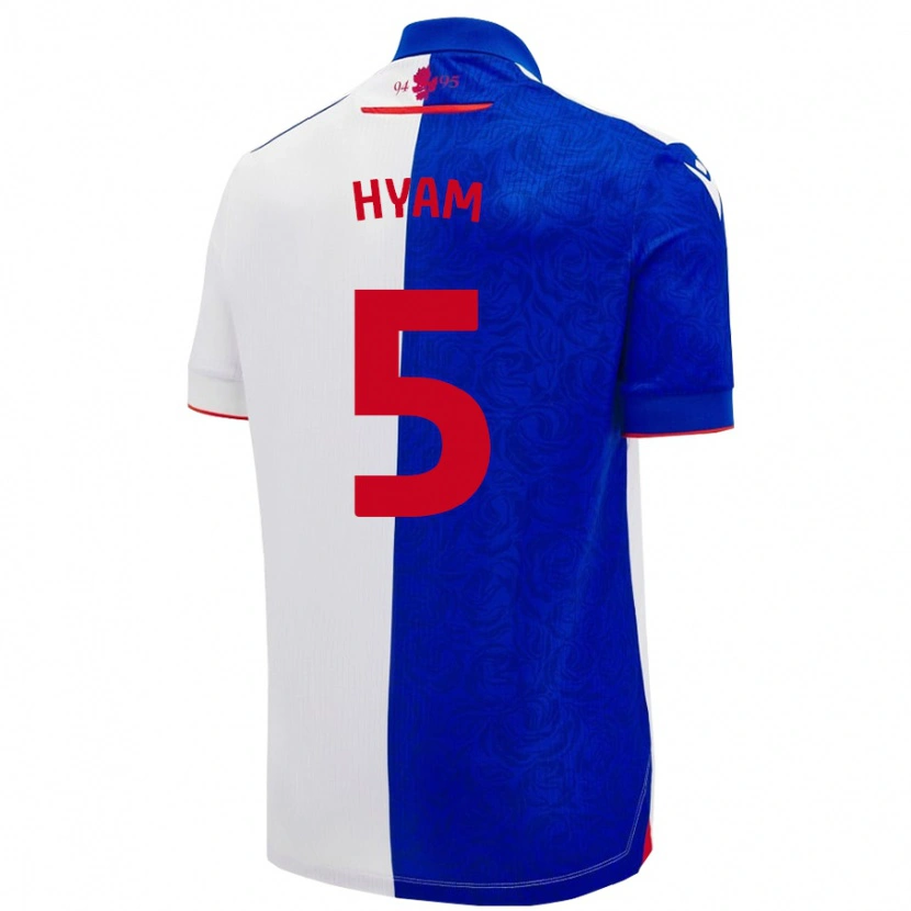 Danxen Kvinnor Dominic Hyam #5 Himmelsblå Vit Hemmatröja Matchtröjor 2024/25 Tröjor T-Tröja