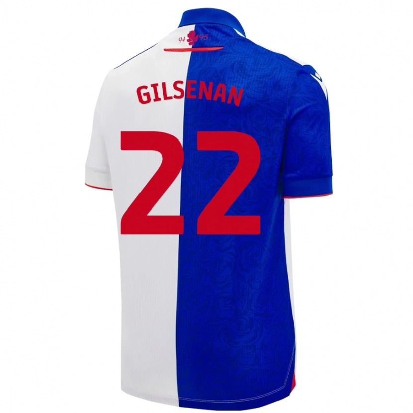 Danxen Kvinnor Zak Gilsenan #22 Himmelsblå Vit Hemmatröja Matchtröjor 2024/25 Tröjor T-Tröja