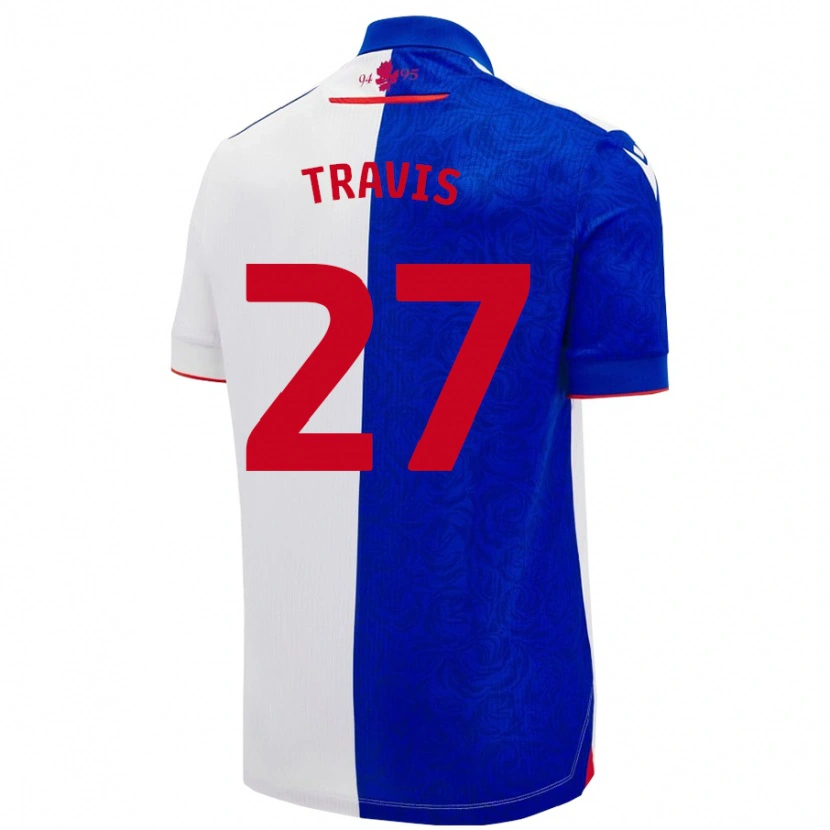 Danxen Kvinnor Lewis Travis #27 Himmelsblå Vit Hemmatröja Matchtröjor 2024/25 Tröjor T-Tröja