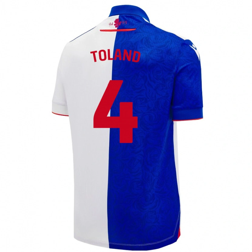 Danxen Kvinnor Tyler Toland #4 Himmelsblå Vit Hemmatröja Matchtröjor 2024/25 Tröjor T-Tröja