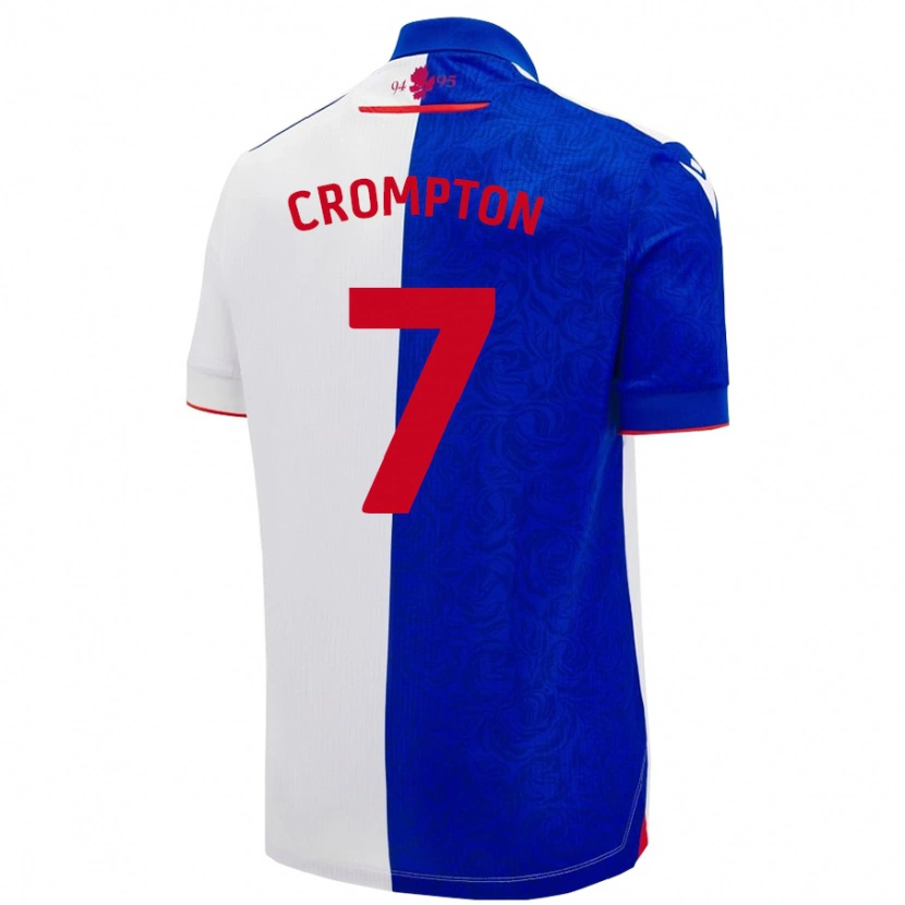 Danxen Kvinnor Farah Crompton #7 Himmelsblå Vit Hemmatröja Matchtröjor 2024/25 Tröjor T-Tröja