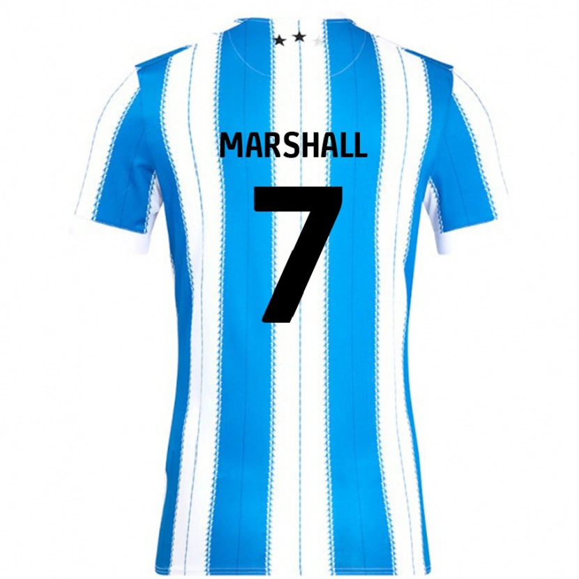 Danxen Kvinnor Callum Marshall #7 Blå Vit Hemmatröja Matchtröjor 2024/25 Tröjor T-Tröja