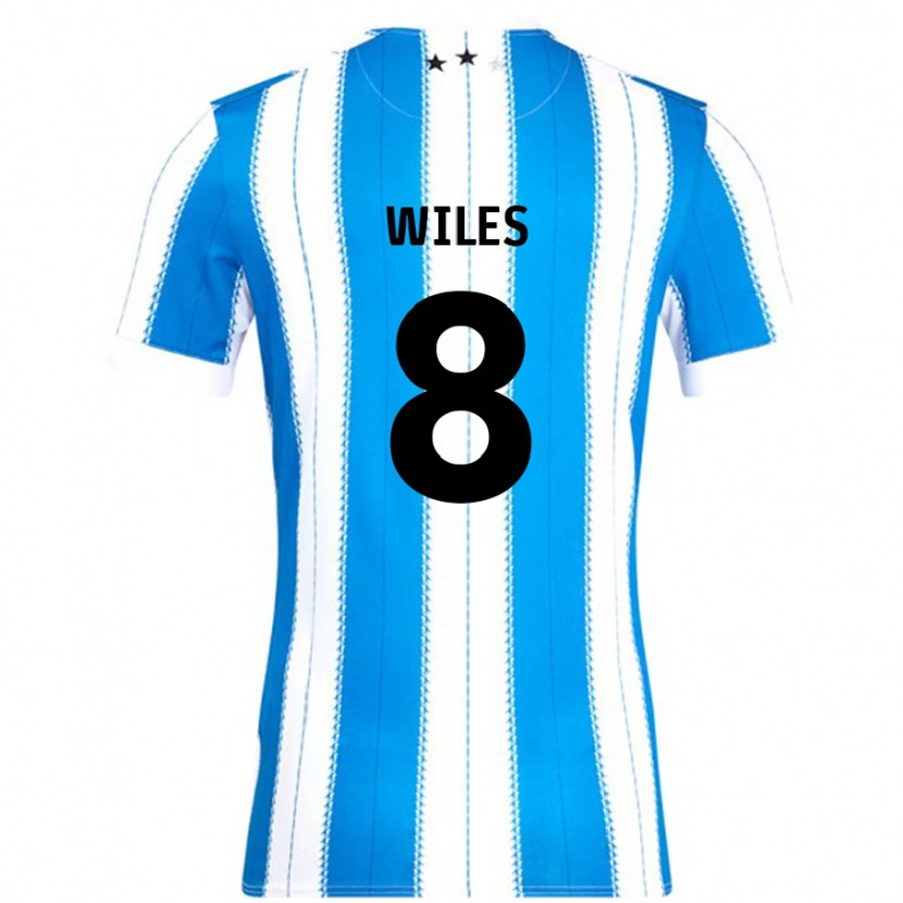 Danxen Kvinnor Ben Wiles #8 Blå Vit Hemmatröja Matchtröjor 2024/25 Tröjor T-Tröja