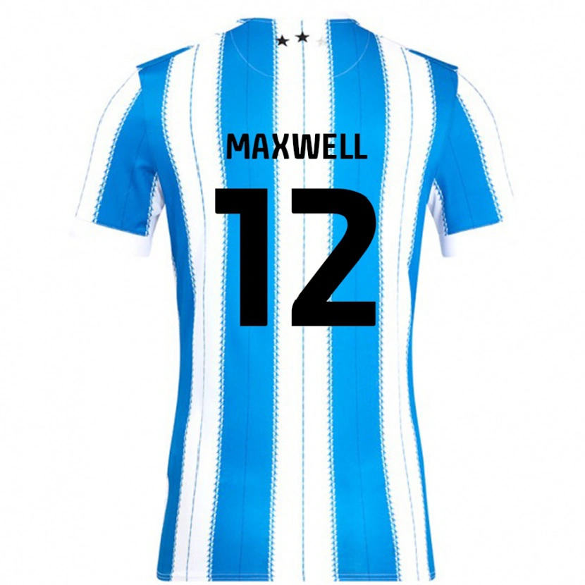 Danxen Kvinnor Chris Maxwell #12 Blå Vit Hemmatröja Matchtröjor 2024/25 Tröjor T-Tröja