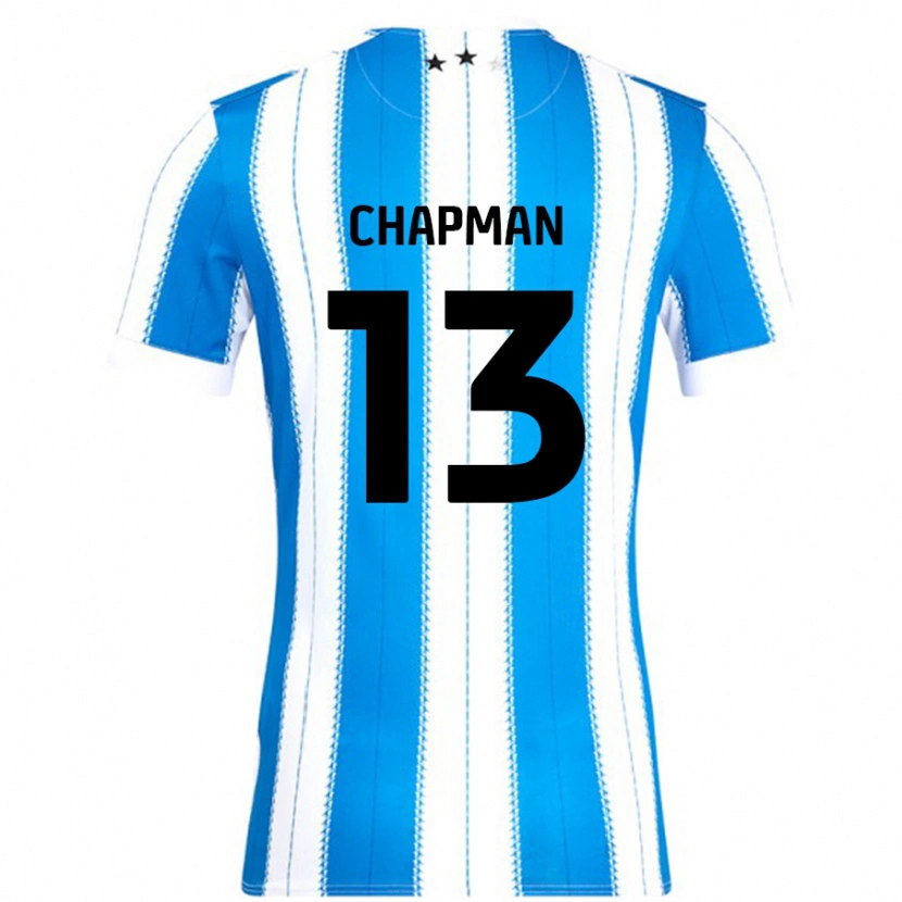 Danxen Kvinnor Jacob Chapman #13 Blå Vit Hemmatröja Matchtröjor 2024/25 Tröjor T-Tröja