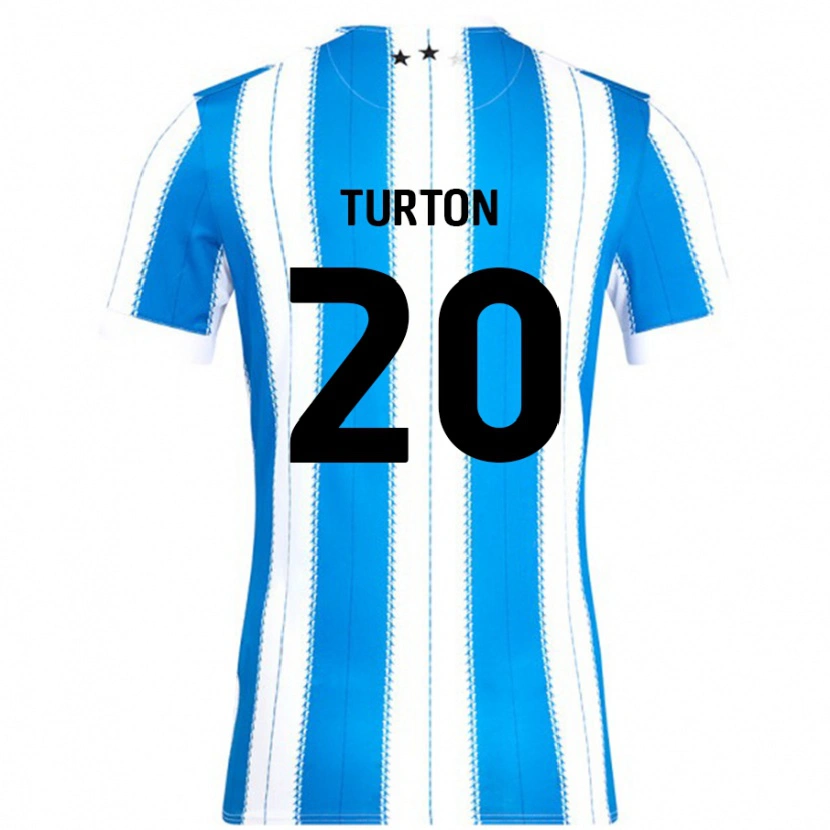 Danxen Kvinnor Ollie Turton #20 Blå Vit Hemmatröja Matchtröjor 2024/25 Tröjor T-Tröja