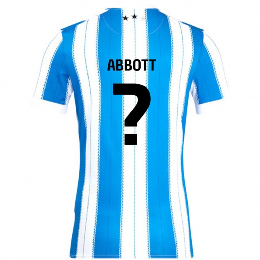 Danxen Kvinnor Zak Abbott #0 Blå Vit Hemmatröja Matchtröjor 2024/25 Tröjor T-Tröja