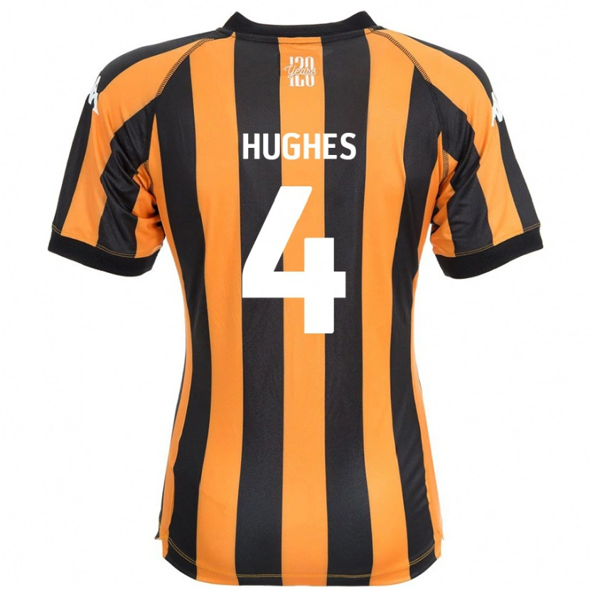 Danxen Kvinnor Charlie Hughes #4 Svart Bärnsten Hemmatröja Matchtröjor 2024/25 Tröjor T-Tröja