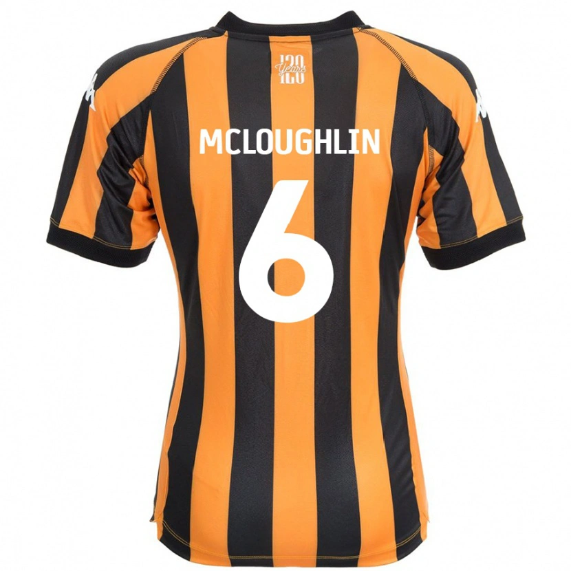 Danxen Kvinnor Sean Mcloughlin #6 Svart Bärnsten Hemmatröja Matchtröjor 2024/25 Tröjor T-Tröja
