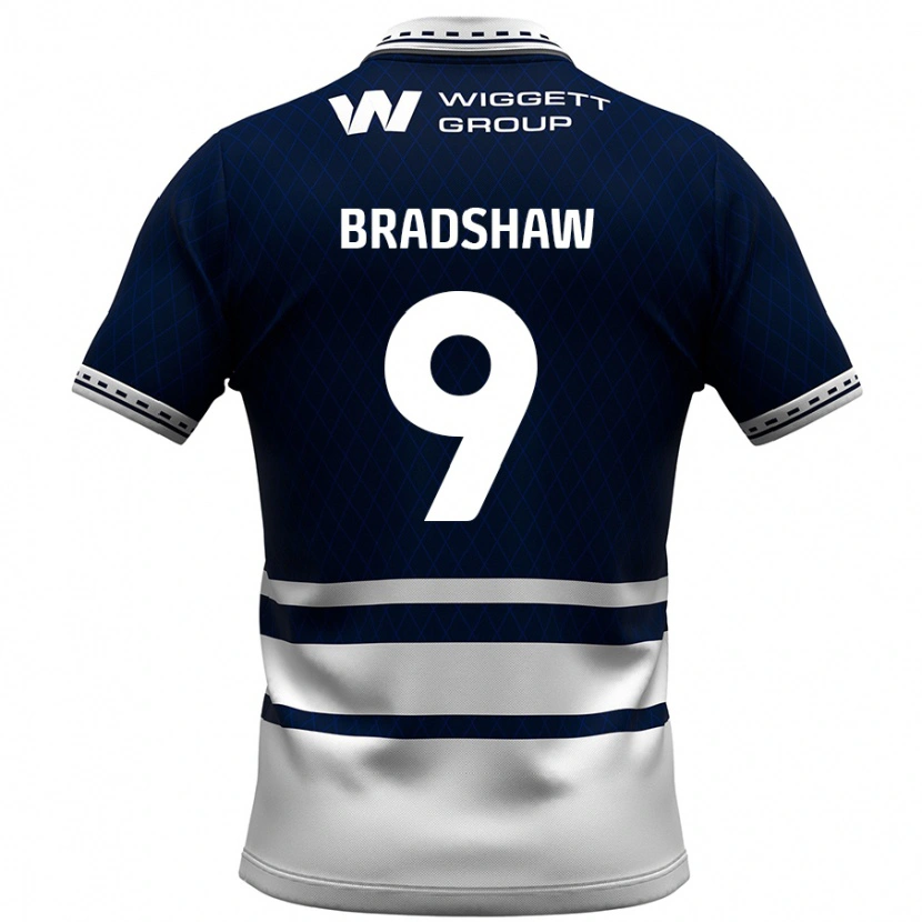 Danxen Kvinnor Tom Bradshaw #9 Marinblå Vit Hemmatröja Matchtröjor 2024/25 Tröjor T-Tröja