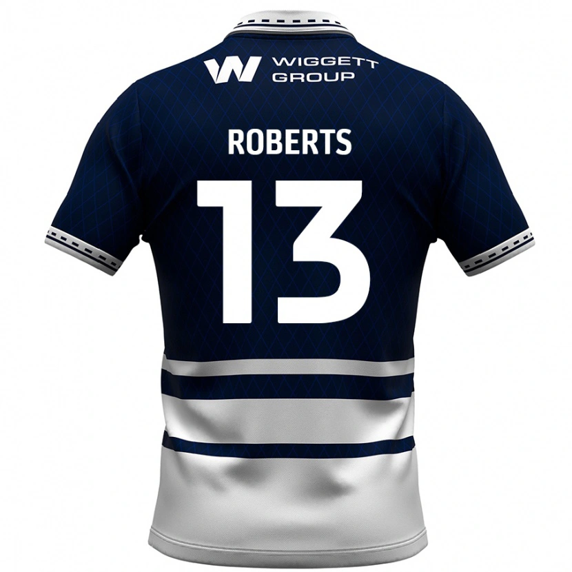 Danxen Kvinnor Liam Roberts #13 Marinblå Vit Hemmatröja Matchtröjor 2024/25 Tröjor T-Tröja
