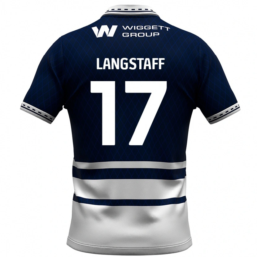 Danxen Kvinnor Macaulay Langstaff #17 Marinblå Vit Hemmatröja Matchtröjor 2024/25 Tröjor T-Tröja