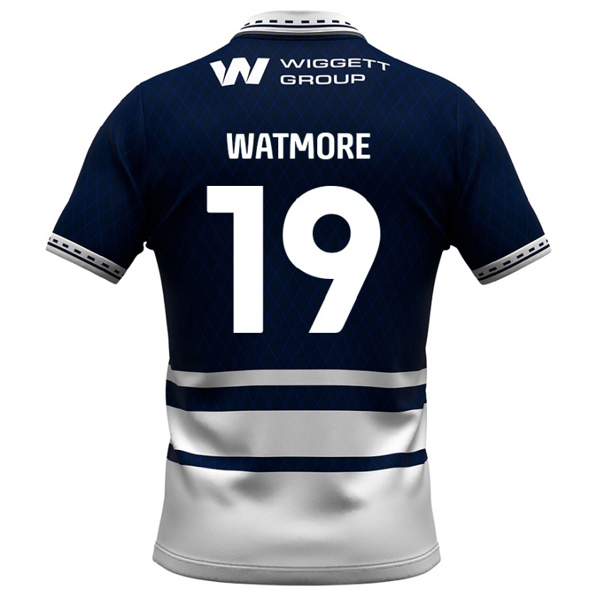 Danxen Kvinnor Duncan Watmore #19 Marinblå Vit Hemmatröja Matchtröjor 2024/25 Tröjor T-Tröja